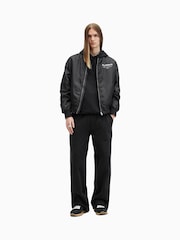 AllSaints Black Underground Bomber Jacket - Image 3 of 6