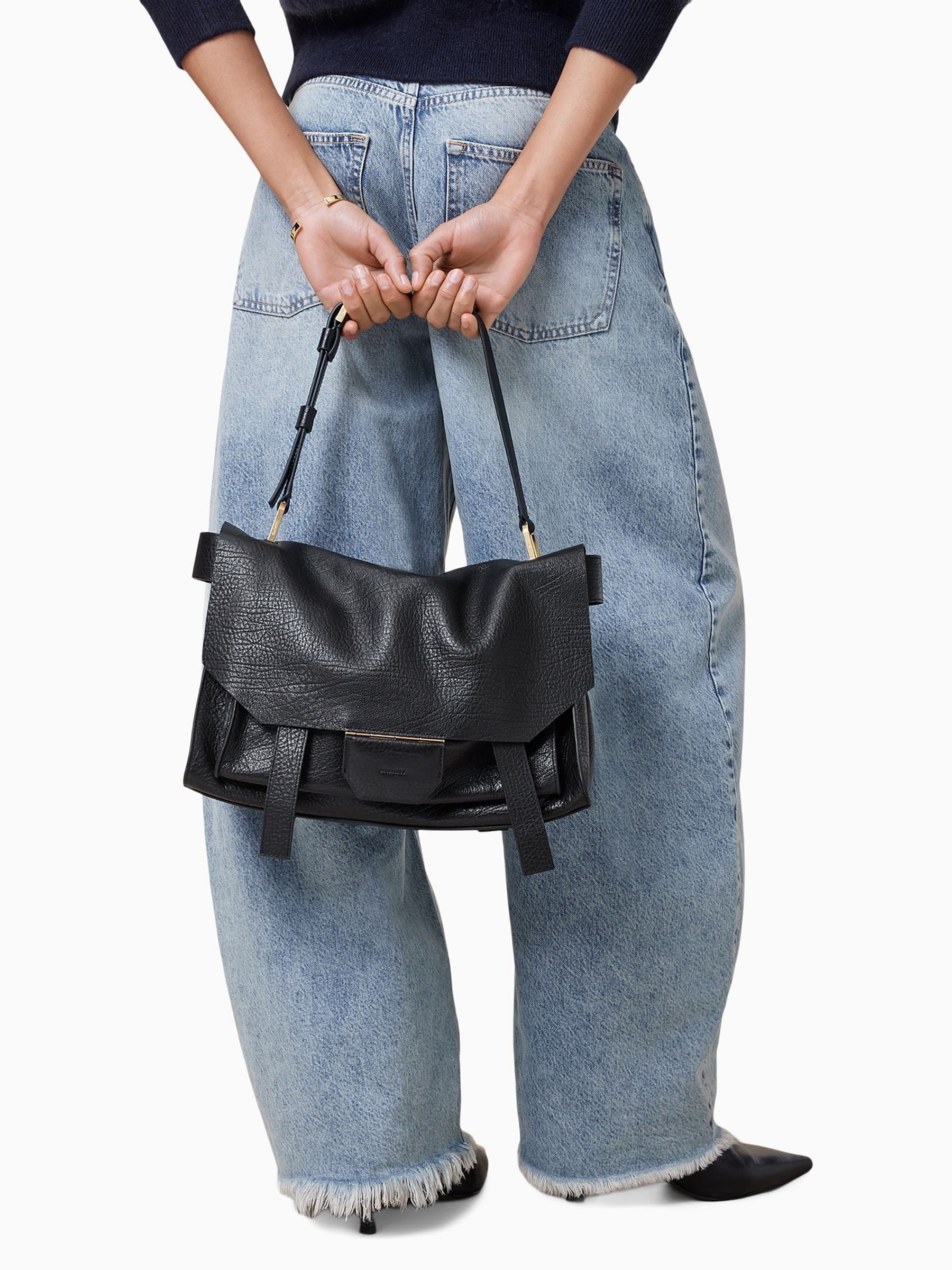 Buy AllSaints Black Ursa Grain Bags from Next USA