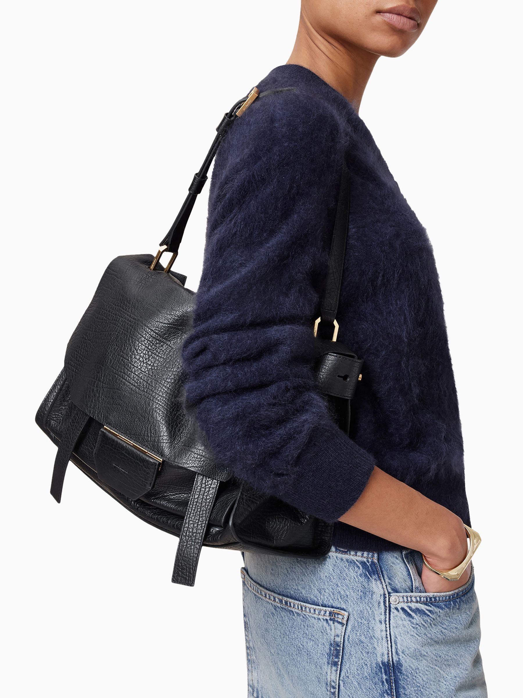 Buy AllSaints Black Ursa Grain Bags from Next USA