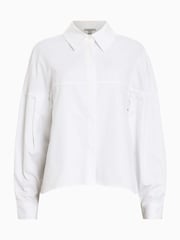 AllSaints White Toria Shirt - Image 8 of 8