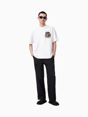 AllSaints White Reticulate Short Sleeve Crew T-Shirt - Image 3 of 7