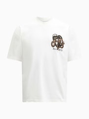 AllSaints White Reticulate Short Sleeve Crew T-Shirt - Image 7 of 7