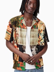 AllSaints White Patche Short Sleeve Shirt - Image 5 of 7