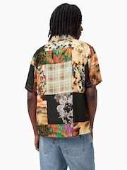 AllSaints White Patche Short Sleeve Shirt - Image 6 of 7