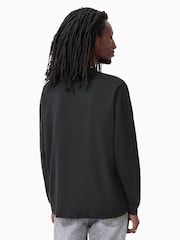 AllSaints Black Finn Long Sleeve Crew T-Shirt - Image 4 of 5