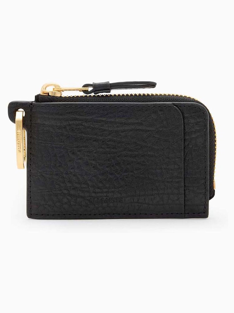 AllSaints Black Remy Grain Wallet - Image 1 of 4 AllSaints Black Remy Grain Wallet - Image 1 of 4