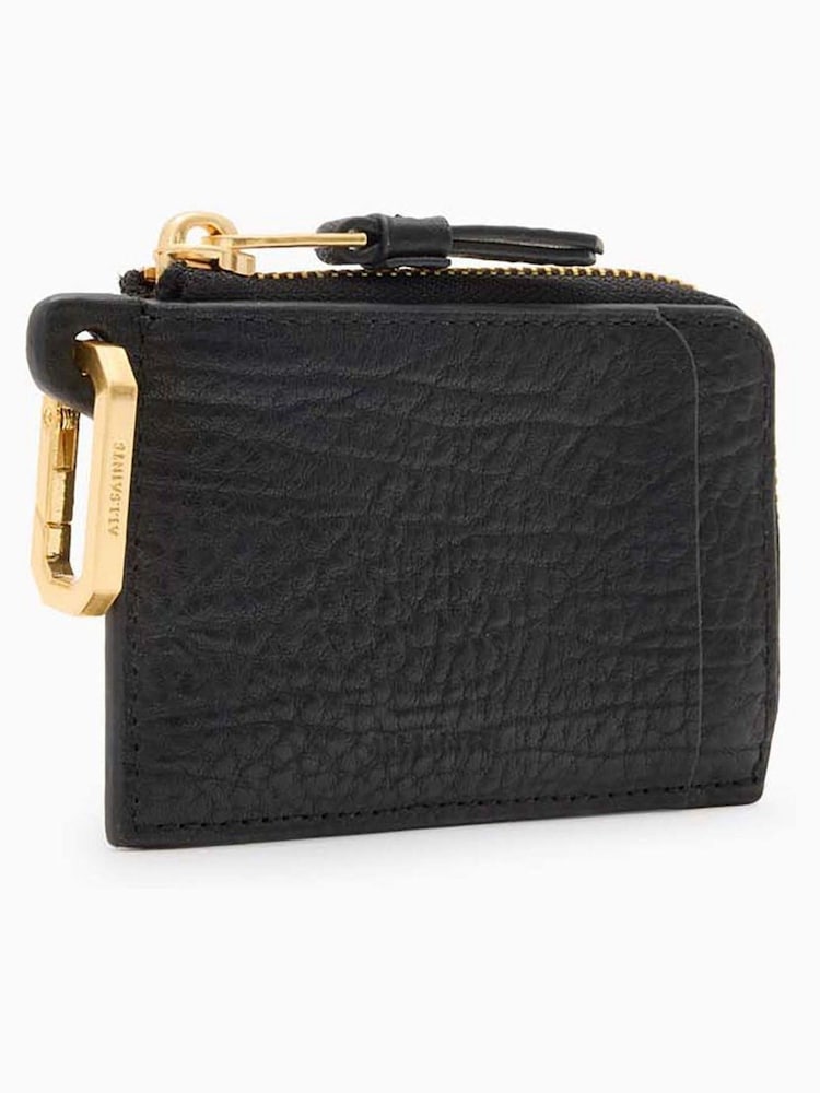 AllSaints Black Remy Grain Wallet - Image 2 of 4 AllSaints Black Remy Grain Wallet - Image 2 of 4