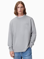 AllSaints Grey Underground Crew Jumper - Image 1 of 1