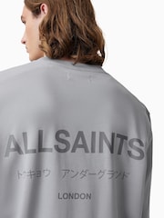 AllSaints Grey Underground Crew Jumper - Image 2 of 6