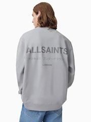 AllSaints Grey Underground Crew Jumper - Image 5 of 6