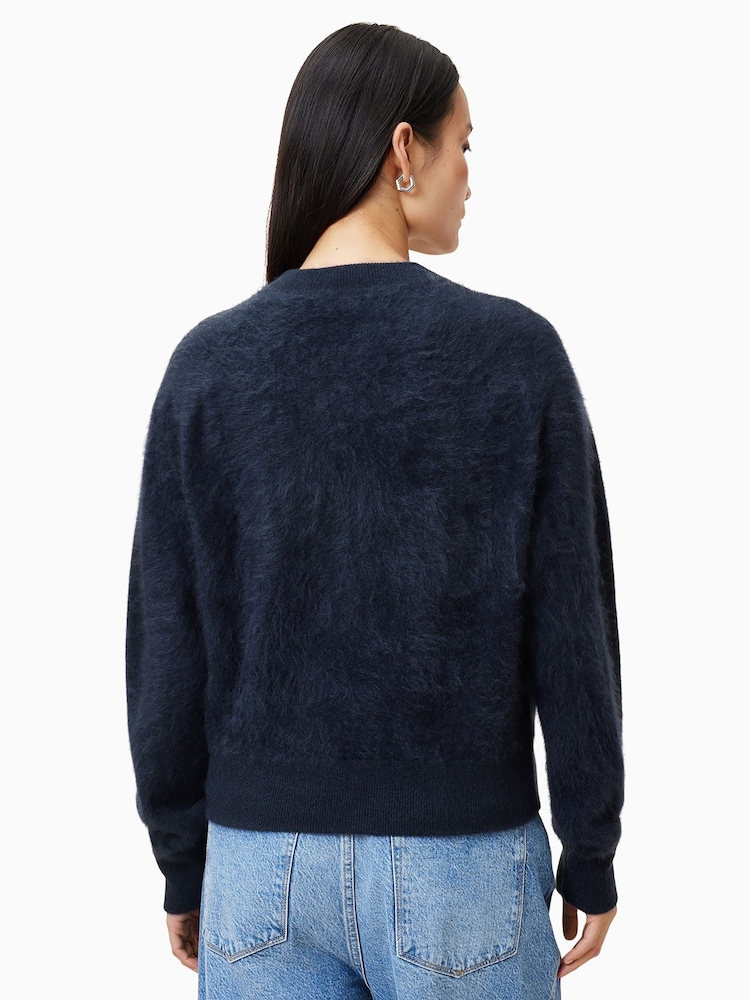 AllSaints Blue Rebel Zip Cardigan - Image 2 of 7
