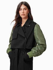 AllSaints Green Penni Trench Jacket - Image 2 of 6