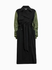 AllSaints Green Penni Trench Jacket - Image 6 of 6
