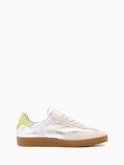 AllSaints Silver Thelma Met Sneakers - Image 1 of 5