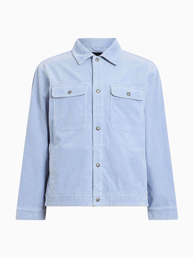 AllSaints Blue Castleford Shirt - Image 6 of 6