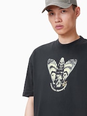 AllSaints Black Chrysalypse Short Sleeve Crew T-Shirt - Image 4 of 6