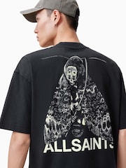AllSaints Black Chrysalypse Short Sleeve Crew T-Shirt - Image 5 of 6
