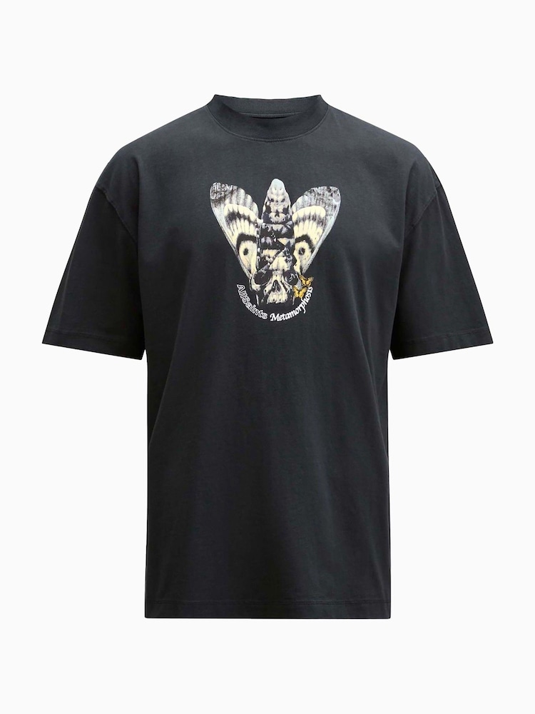 AllSaints Black Chrysalypse Short Sleeve Crew T-Shirt - Image 6 of 6