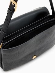 AllSaints Black Ondine Grain Shouldrer Bag - Image 3 of 7