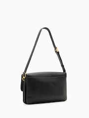 AllSaints Black Ondine Grain Shouldrer Bag - Image 7 of 7