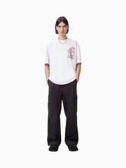 AllSaints White Breakup Short Sleeve Crew 100% Organic Cotton T-Shirt - Image 6 of 7