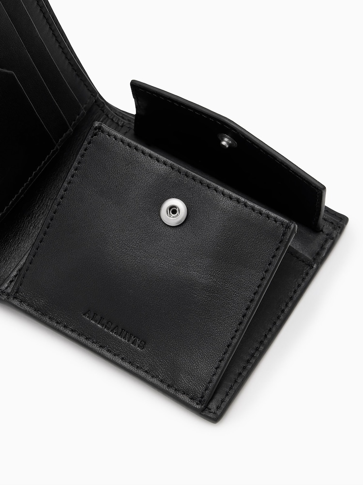 AllSaints Black Delph Wallet - Image 2 of 6
