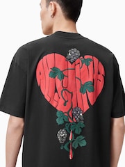 AllSaints Black Sown Short Sleeve Crew T-Shirts - Image 2 of 7