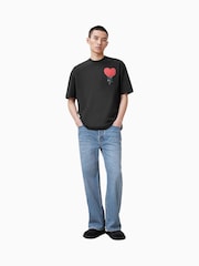AllSaints Black Sown Short Sleeve Crew T-Shirts - Image 3 of 7
