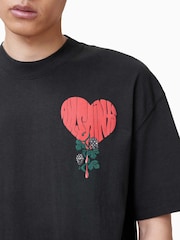 AllSaints Black Sown Short Sleeve Crew T-Shirts - Image 4 of 7