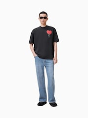 AllSaints Black Sown Short Sleeve Crew T-Shirts - Image 5 of 7