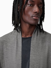 siva - Allsaints Mode Merino Open Car pletena jopa - Slika 2 iz 6