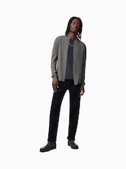 siva - Allsaints Mode Merino Open Car pletena jopa - Slika 3 iz 6
