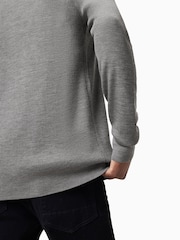 siva - Allsaints Mode Merino Open Car pletena jopa - Slika 4 iz 6