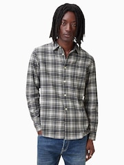 AllSaints Grey Gratton Long Sleeve Shirt - Image 1 of 7