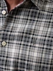 AllSaints Grey Gratton Long Sleeve Shirt - Image 4 of 7
