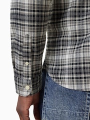 AllSaints Grey Gratton Long Sleeve Shirt - Image 5 of 7