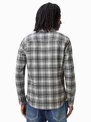 AllSaints Grey Gratton Long Sleeve Shirt - Image 6 of 7