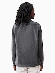 AllSaints Grey Harrier Long Sleeve Shirt - Image 2 of 8