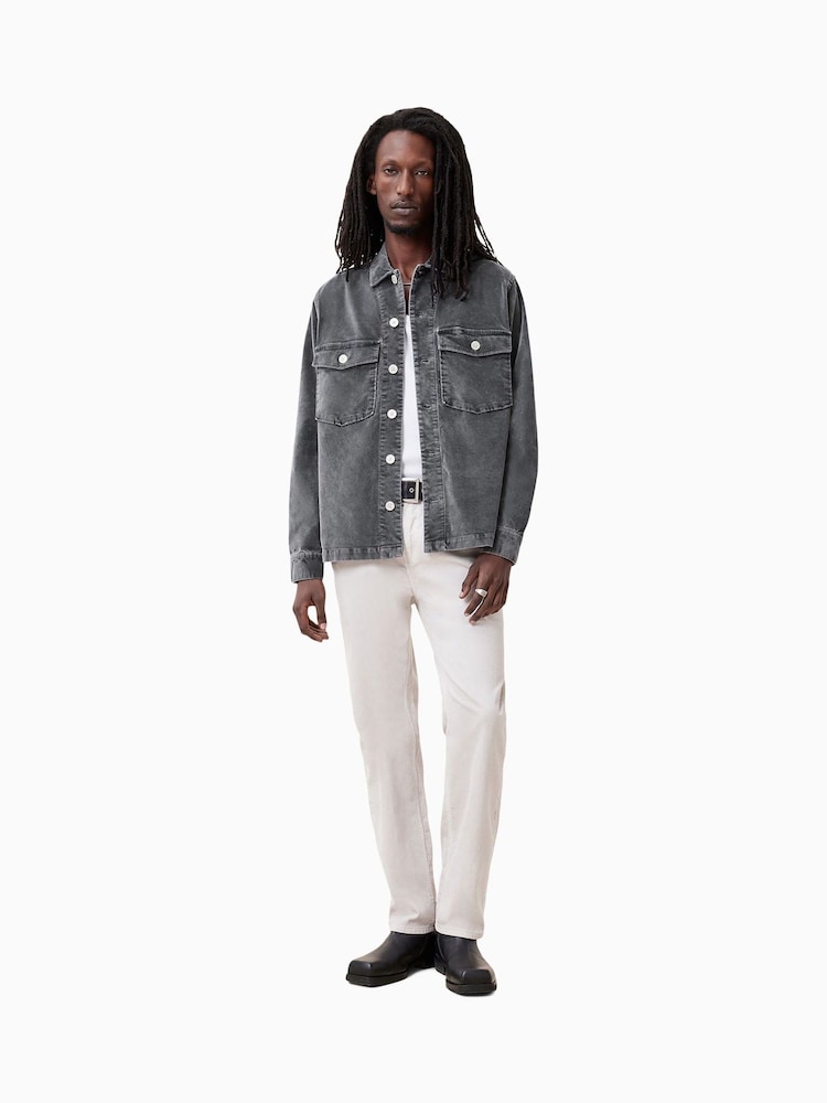 AllSaints Grey Harrier Long Sleeve Shirt - Image 5 of 8