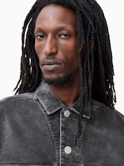AllSaints Grey Harrier Long Sleeve Shirt - Image 6 of 8