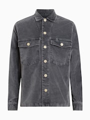 AllSaints Grey Harrier Long Sleeve Shirt - Image 8 of 8