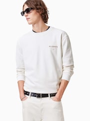 AllSaints White Underground Crew Jumper - Image 1 of 1