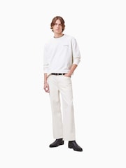 AllSaints White Underground Crew Jumper - Image 3 of 8