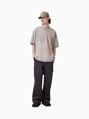 Коричневый - Футболка с вырезом под горло и короткими рукавами Allsaints Biggy - Изображение 4 из 6