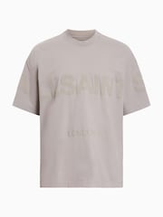 Коричневый - Футболка с вырезом под горло и короткими рукавами Allsaints Biggy - Изображение 6 из 6