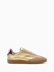 AllSaints Gold Thelma Met Sneakers - Image 1 of 5