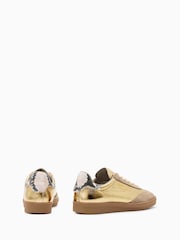 AllSaints Gold Thelma Met Sneakers - Image 3 of 5