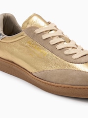 AllSaints Gold Thelma Met Sneakers - Image 5 of 5