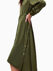 AllSaints Green Lexi Dress - Image 2 of 7