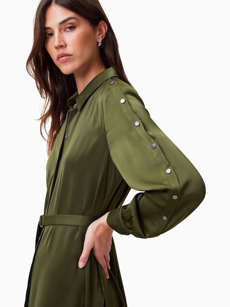 AllSaints Green Lexi Dress - Image 3 of 7